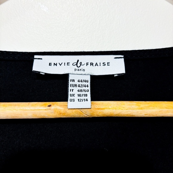 🌼NWOT🌼 ENVIE DE FRAISE Black wrap dress - Picture 6 of 7